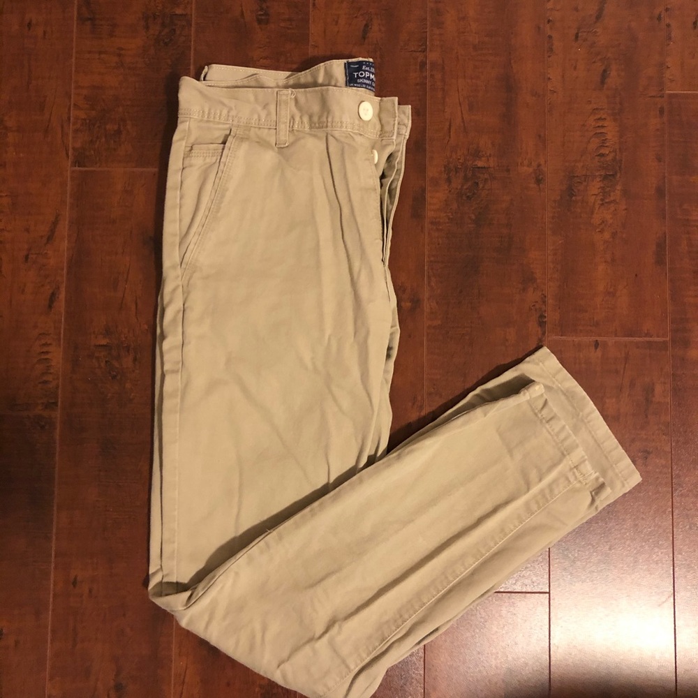 TOPMAN Skinny Chino Jeans in beige